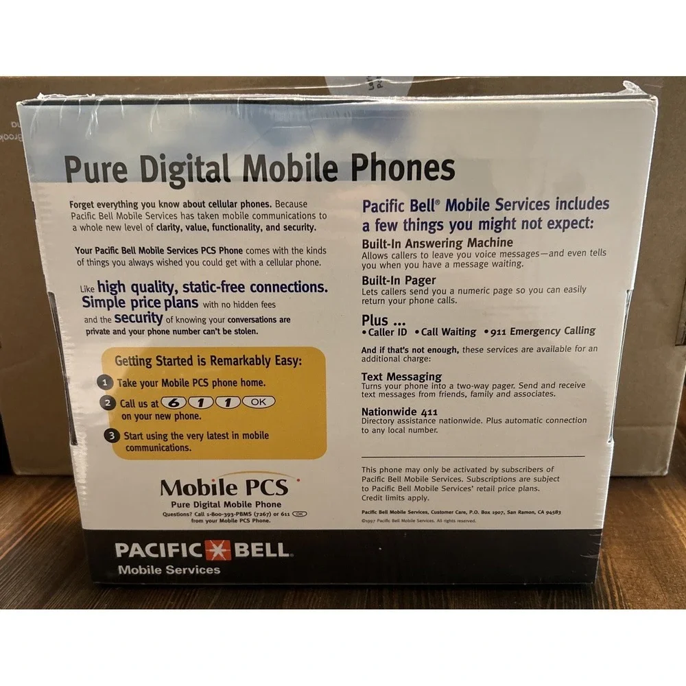 Vintage Motorola‎ Select 2000e Pacific Bell Mobile PCS Phone New Factory Sealed